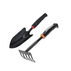 Petit ensemble d'outils de pelle en fer de qualité bricolage pour le jardinage, y compris râteau <span class=keywords><strong>houe</strong></span> pour la plantation de fleurs, légumes, peignage manuel OEM - Product Image 4