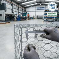 Caisse gabion en treillis métallique galvanisé avec service de soudage de trous hexagonaux par pliage et découpe, type expansé