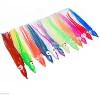 Octopus Baits 5-30cm Rubber Squid Skirts Octopus Soft Fishing Lures Tuna Sailfish Baits Mix Colors