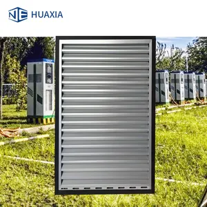 Filter panel ventilasi paduan aluminium shutter ventilasi udara panas instalasi mulus internal cocok untuk stasiun pengisian daya ev