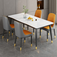 Meubles de maison populaires pour salle à manger Design moderne Table à manger bon marché avec 6 places
