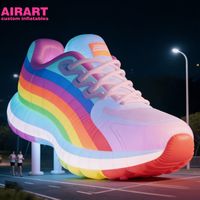 Chaussures LED gonflables pour la décoration des parcs, chaussures de sport personnalisées pour la promotion, ballons de course gonflables