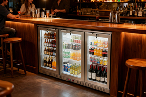 Nueleand NE-300CS Factory Price Forst Free Digital Display Black Color Cocktail Station Cooler Back <b>bar</b> Cooler Fridge - Product Image 6