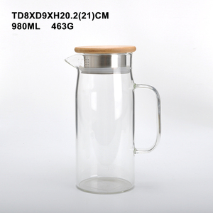 Pichet <span class=keywords><strong>à</strong></span> eau en verre 1L avec couvercle et bec <span class=keywords><strong>pour</strong></span> réfrigérateur/<span class=keywords><strong>carafe</strong></span> en verre <span class=keywords><strong>pour</strong></span> eau chaude et froide/grand pichet <span class=keywords><strong>à</strong></span> thé glacé <span class=keywords><strong>pour</strong></span> boisson - Product Image 3