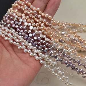 Collar de Perlas Naturales Semiterminadas de Alta Gama de 39 cm, Luz Intensa, 4-5 mm, 28 Agujeros, Perlas Sueltas de Zhuji - Product Image 1