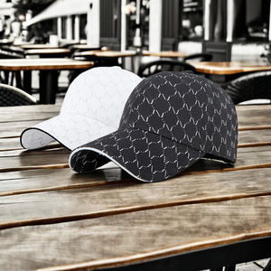 คอลเลคชั่นฤดูใบไม้ผลิฤดูร้อน2024หมวกเบสบอลพิมพ์โลโก้แบบกำหนดเองสำหรับผู้ชายผู้หญิงผ้าก้างปลาสีเข้มขายส่ง - Product Image 6