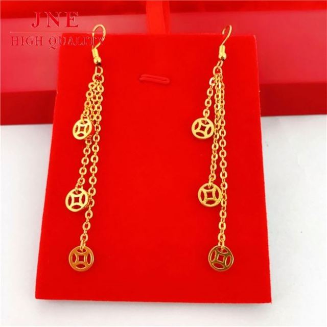 Tassel Earrings Vietnam Gold Earrings Female Long Fashion Earrings Simulation Gold Plated Decoration Props Wedding