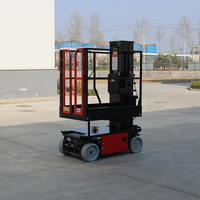 Plateforme élévatrice verticale autopropulsée à mât en acier, alimentée par batterie, robuste, pour l'entretien aérien des usines et ateliers