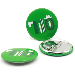 Promotional Product 30mm 35mm 38mm 44mm Custom Wholesale Metal Brooch OEM Campaign Pin Up Badge Button