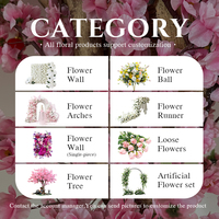 Sunwedding Fleurs artificielles Centres de table Arbre plastique rose Arbre pour décorations de mariage en plein air Jour de Noël