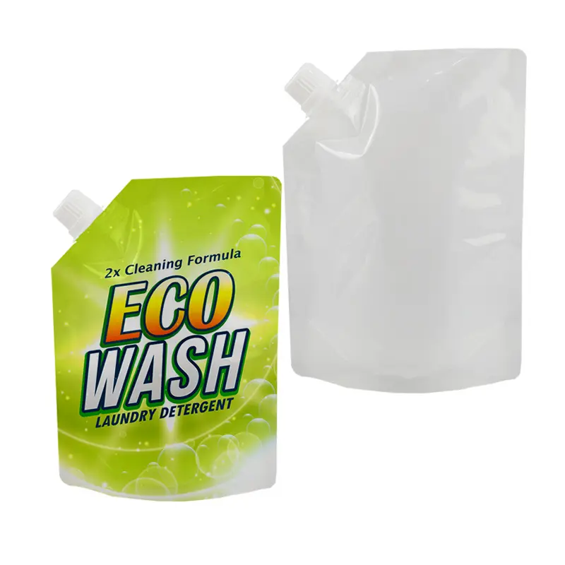 Leverancier Custom Verpakking Eco-Vriendelijke Cosmetische Verpakking Nozzle Tuit Pouch Voor Het Reinigen Van Vloeibare Melk Jelly