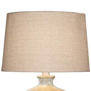 Lámpara de Mesa Vintage Hydrocal, Decoración Rústica de Hotel, Base de Jarrón de <span class=keywords><strong>Piedra</strong></span> Envejecida, Pantalla de Tela, LED Coraline Hydrocal - Product Image 3