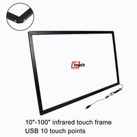 Écran tactile infrarouge 17 pouces, cadre multi-touch, kit informatique pour borne ATM, kit de superposition de cadre tactile IR, USB RS232 3m Elo