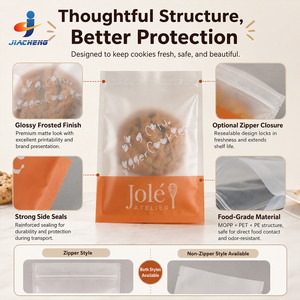 Sachets d'Emballage Individuels pour Aliments, Bonbons, Biscuits, Scellables à Chaud, en <span class=keywords><strong>Plastique</strong></span> Transparent Givré, Imprimés sur Mesure, avec Design - Product Image 4