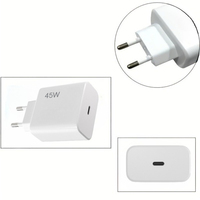 Chargeur mural USB-C PD 45W à charge super rapide avec prise EU/UK/AU/US pour Samsung Galaxy S23 S22 Adaptateur
