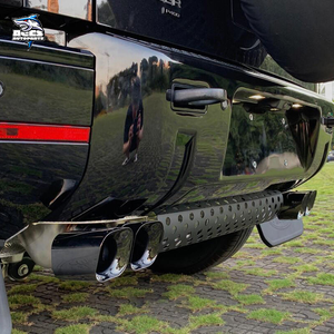 Kit de carrocería negra brillante para Land <span class=keywords><strong>Rover</strong></span> Defender, parachoques delantero y trasero, embellecedores de rueda, cubiertas de luz trasera, faldas laterales, puntas, kit de carrocería - Product Image 6