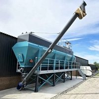 50T Horizontaler Zement-Silo-Container für Schüttgutlagerung für Zement, Flugasche und Betonmischanlagen
