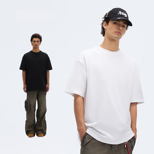 T-shirt de haute qualité 100% coton, taille plus, impression numérique personnalisée, logo, 260 g/m², col rond, t-shirt uni, vente en gros, t-shirt blanc pour hommes - Product Image 1