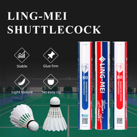 <strong>Best</strong> <strong>Selling</strong> Lingmei Badminton White Goose Feather <strong>Shuttlecocks</strong> for Professional Use