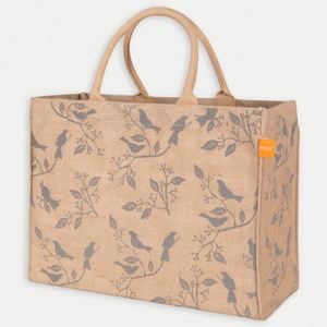 Sacs fourre-tout en jute personnalisés en gros, sacs cadeaux en polyéthylène couleur Noël avec logo pour le shopping - Product Image 3