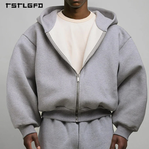 <span class=keywords><strong>Felpa</strong></span> Personalizzata Pesante <span class=keywords><strong>con</strong></span> Tessuto Scuba, Spalle Cadenti, <span class=keywords><strong>Felpa</strong></span> <span class=keywords><strong>con</strong></span> Cappuccio a Doppio Strato Grigia Comoda e Tecnica per <span class=keywords><strong>Uomo</strong></span> - Product Image 2