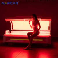 Merican Neues Design 5-Wellenlängen Rotlichttherapie-Bett 633nm 660nm LED-Phototherapie Schönheitsgerät
