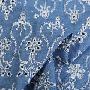 Tissu de robe en denim Imitation floral pour femmes et enfants, 65% C, 35% P - Product Image 3
