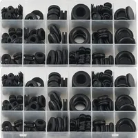Kit de joints d'étanchéité en caoutchouc de haute qualité 150 pièces ensemble de rondelles en caoutchouc noir bobine de protection simple face pour câble de câblage excellent