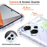 Coque souple en silicone transparente antichoc pour Xiaomi Redmi Note 13 12 Pro Plus Pro + 4G 5G coque de luxe ultra mince transparente