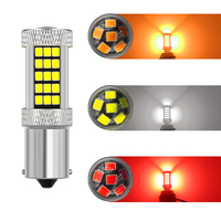 1156 BA15S 1157 BAY15D 7440 7443 66SMD 2835 LED Clignotant, Feu Stop, Feu de Recul, Feu Arrière 12-24V 360 °   Ampoule en aluminium blanc ambre rouge