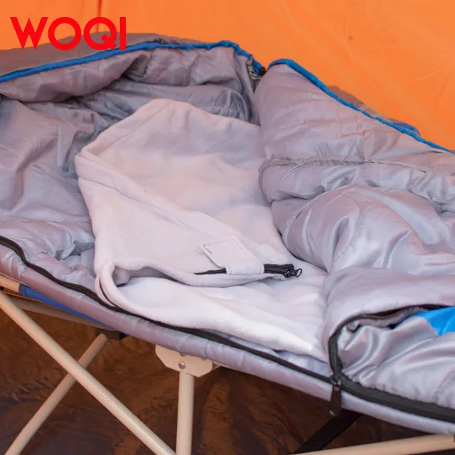 WOQI fleece camping sleeping bag lined with travel sheets sleeping bag companion with zipper backpack available for camping