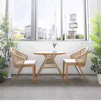 Table de loisirs de jardin et housse de chaise en corde pour balcon extérieur petite table et chaise