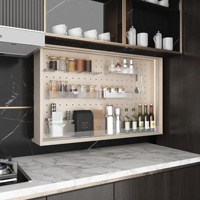 Système de rangement intelligent motorisé pour armoire, réglable en hauteur, pour cuisine et salle de bain, avec rangement dissimulé