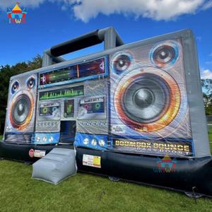 Winway Giant <b>Inflatable</b> Boom Box Bounce House with Massive Jumping Area PVC Material 500kg Capacity Radio Beatbox Fun & Safety - Product Image 6