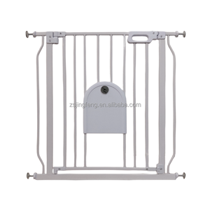Barrières de sécurité durables en métal pour bébés et animaux domestiques, clôture facile à traverser pour chiens, barrière de sécurité pour enfants avec porte pour animaux, barrière intérieure et extérieure - Product Image 2