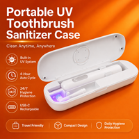 Stérilisateur UV rechargeable pour brosses à dents – Étui de nettoyage et de désinfection pratique pour la maison, les voyages et les affaires