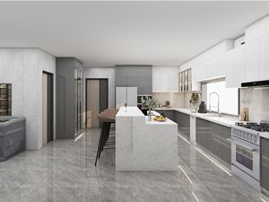 Gabinetes de Cocina Modernos de Melamina Blanca, Completos, de Lujo, de Madera, para Villa, de Proveedor de Foshan - Product Image 2