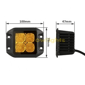 नया डिजाइन डुअल रंग के नेतृत्व वाला काम कोहरे लाइट बार 4x4 V ट्रक फ्लश माउंट एलईडी लाइट - Product Image 3
