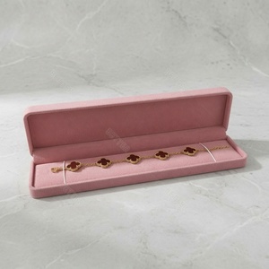 Caja de Embalaje de Joyería de Cuero de Lujo con Logotipo Personalizado al por Mayor para Collar de Perlas, Pulsera, Colgante, Pendientes, Anillo, Caja de Almacenamiento para Regalo - Product Image 6