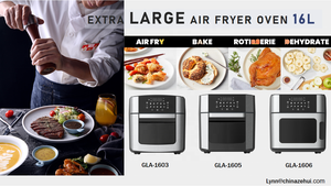 فرن سطح مكتب كبير 16 لتر داخلي مع ملحقات فرن مقلاة هوائية رقمية خفيفة - Product Image 2