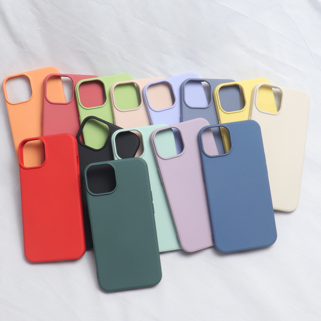 2024 New Multi Color Custom Soft TPU Luxury Silicone Cover Cell Mobile Phone Case for iPhone 15 14 13 Pro Max 15 Plus