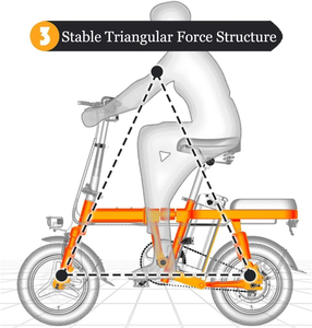 Bicicleta ENGWE T14 de 250W, Plegable, 14 Pulgadas, Mini, 48V10A, Bicicleta Eléctrica Urbana para Adultos, 25KM/H, T14, T14 T14, T14 - Product Image 5
