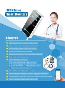Moniteur patient portable miniature professionnel de 5,5 pouces, nouveau, intelligent, avec SPO2, PR, NIBP, TEMP, ECG en option, ETCO2, pour usage médical - Product Image 2