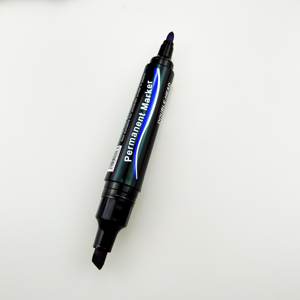 12 Colors Double Head Two Tips Flat Tip Permanent <b>Marker</b> <b>Pen</b> Set for Paper Use Plastic Box Pack - Product Image 3