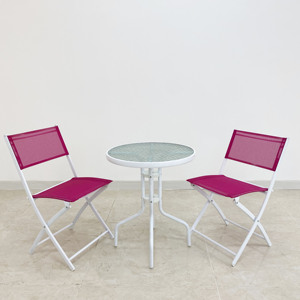 Juego de restaurante y balcón de Metal, conjunto de bistró, <span class=keywords><strong>muebles</strong></span> <span class=keywords><strong>para</strong></span> Patio pequeño, colorido, venta al por mayor - Product Image 5
