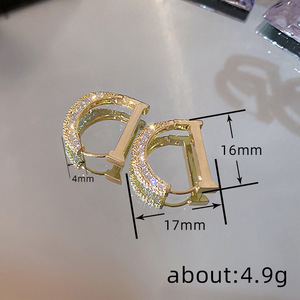 Orecchini geometrici da donna, gioielli minimalisti ed eleganti per le orecchie - Product Image 4