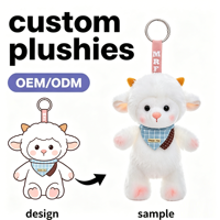 Porte-clés en peluche animal mignon, pendentif animal en peluche, breloque jouet en peluche douce, accessoire de sac pour cadeau et décoration pour enfants
