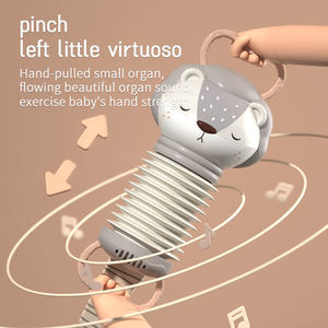 Jouet musical accordéon pour bébé, éléphant, renne, lion, 4 modèles, extensible, à suspendre au berceau, cadeau pour nouveau-né - Product Image 3
