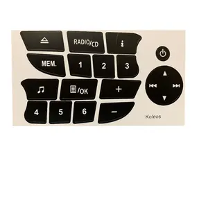 Pegatinas de Repuesto para Botones de Coche, para Renault Twingo, Clio y Megane 2009-2011, Adhesivos para Reparación de Botones de Radio y Audio CD - Product Image 6