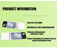 Imprimé personnalisé PLA 100% biodégradable dégradable compostable semi-transparent robe lunettes vêtement emballage sac en plastique
